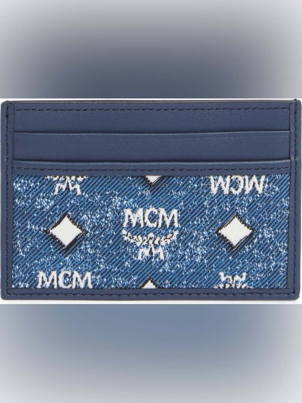 MCM Aren Denim Logo Card Case/Holder
